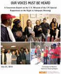 Grassroots Report on US Mission of UN Housing Rapporteur: Our Voices Must Be Heard, USA, november 2010