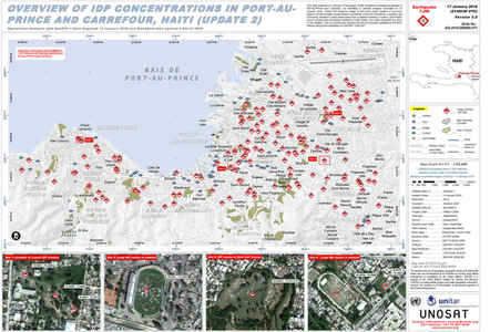 Overview of IDP concentrations in Port-au-prince and Carrefour, HAITI, enero 2010