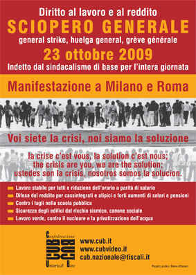 Sciopero generale 23 ottobre 2009,ROMA,ottobre 2009