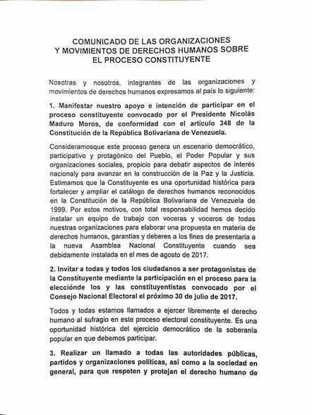 Venezuela,-28-ONG-de-derechos-humanos-respaldan-proceso-Constituyente