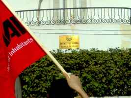 12) IAI's flags in front of Ghana's Embassy