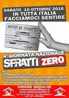 10 ottobre 2015 Quarta Giornata Nazionale “Sfratti Zero” in tutta Italia