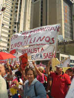 Caracas, marcha por  la revolución urbana y el socialismo, VENEZUELA, noviembre 2010