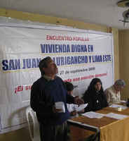 Discutiendo alternativas de vivienda desde los pueblos, LIMA, septiembre 2009