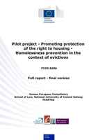 "Homelessness prevention in the context of evictions": full report - final version