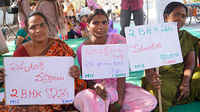 Hyderabad city slum people's federation demand 2BHK housing by 2019