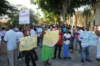 S. Domingo, protesta por Cero Desalojos y más inversión en viviendas