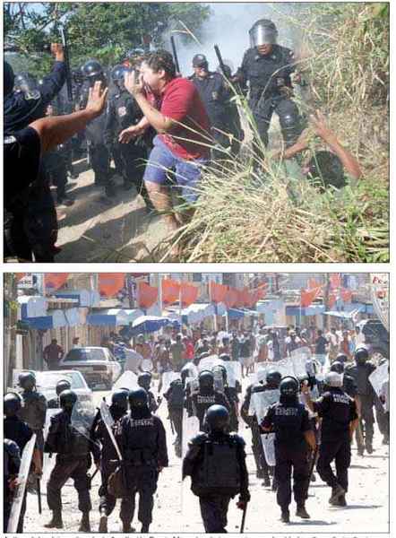 Con violencia policías desalojan a 200 familias de Acapulco